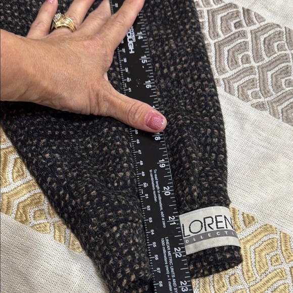 (P2)Florenzi vintage wool jacket with leather collar and shoulder pads, size L,W - Picture 16 of 16